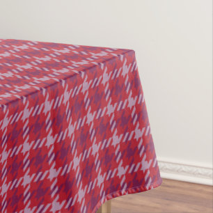 Nappe Motif carreaux rouge cramoisi violet rétro