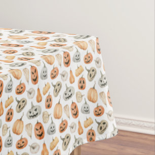 Nappe Motif Citrouille d'aquarelle amusant