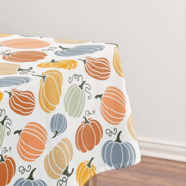 Nappe Motif Citrouille d'automne coloré (In Situ)