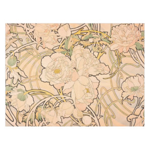 Nappe Motif Classique Art Nouveau de Jardin de Pivoines