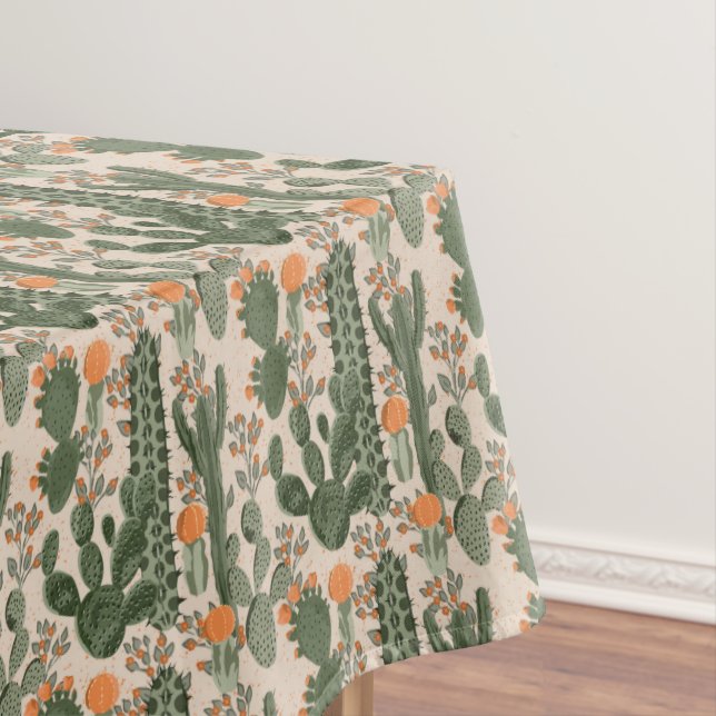 Nappe Motif coloré de cactus (In Situ)