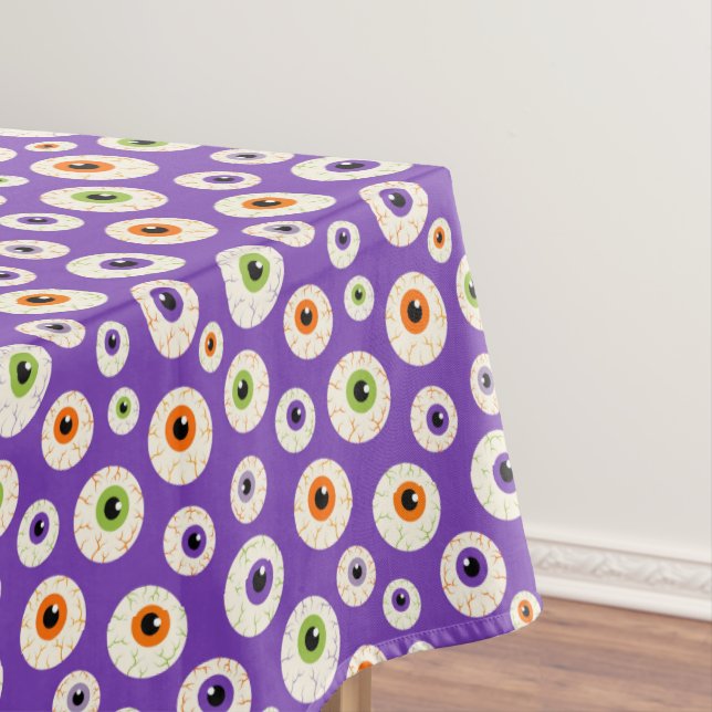 Nappe Motif coloré Halloween Eyeballs (In Situ)