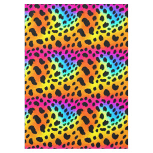 Nappe Motif coloré Rainbow Cheetah sans couture