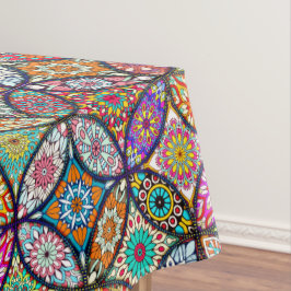 Nappe Motif créatif d'art de cercles de mandalas floraux