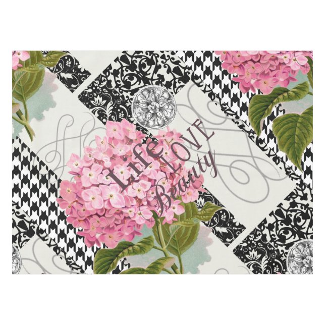 Nappe Motif Damas Décor Floral Joli (Devant (Horizontal))