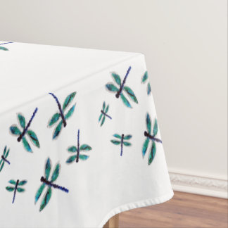 Nappe Motif Dancing Blue Dragonfly