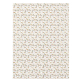 Nappe Motif d'aquarelle Citrouille blanc et or