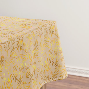 Nappe Motif d'automne d'automne de la crème de feuilles 