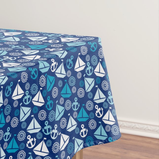 Nappe Motif de bande dessinée avec des voiliers (In Situ)