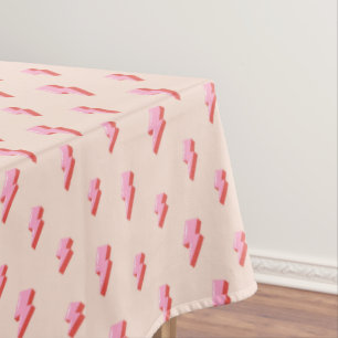 Nappe Motif de boulon de foudre rose