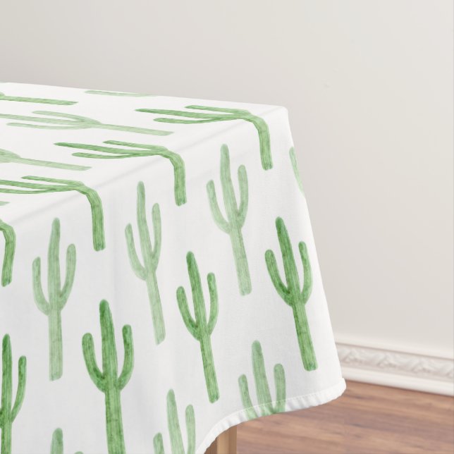 Nappe Motif de cactus aquarelle (In Situ)