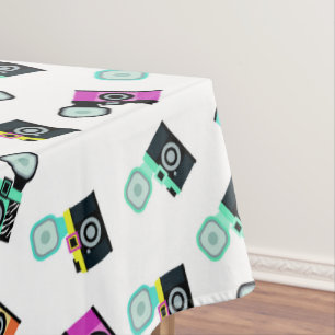 Nappe Motif de caméra flash rétro coloré