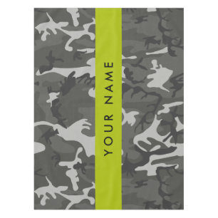 Nappe Motif de camouflage gris, Votre nom, Personnaliser