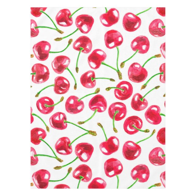 Nappe Motif de cerises d'aquarelle (Devant)