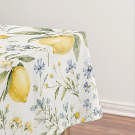 Nappe Motif de citron et de fleurs sauvages de campagne 