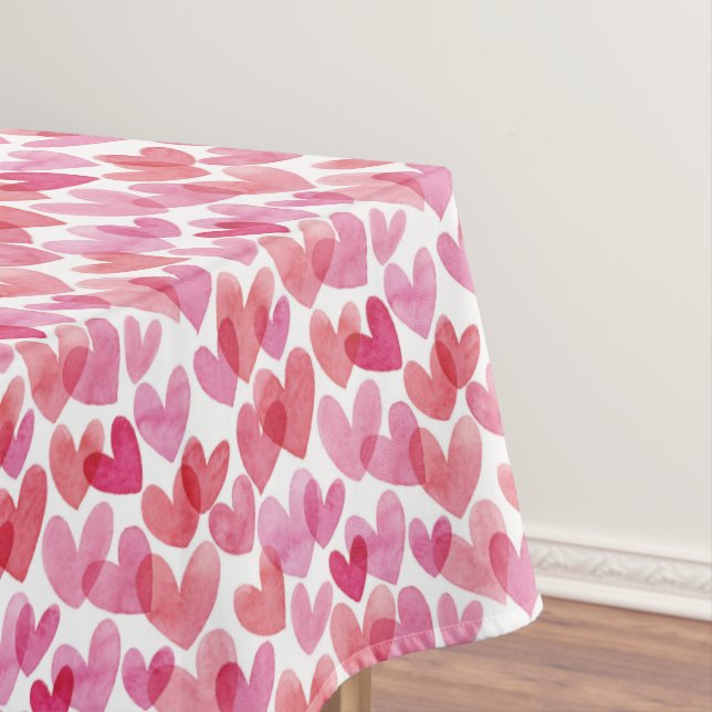 Nappe Motif de coeur aquarelle (In Situ)