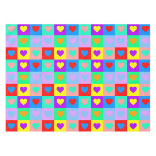 Nappe Motif de coeur coloré