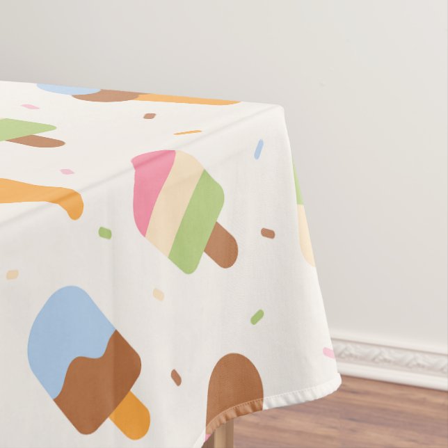 Nappe Motif de crème glacée, cône de crème glacée, Popsi (In Situ)