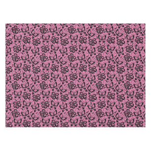 Nappe motif de dentelle avec des papillons