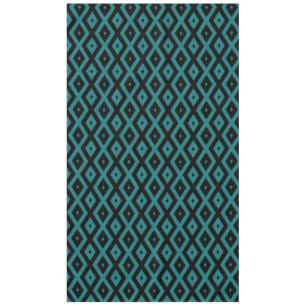 Nappe motif de diamants turquoise et noir