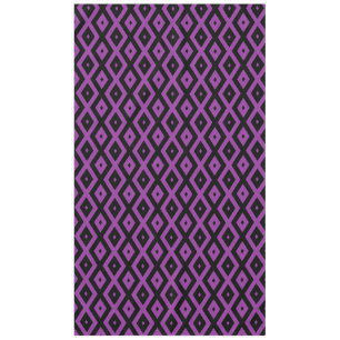 Nappe Motif de diamants violet et noir