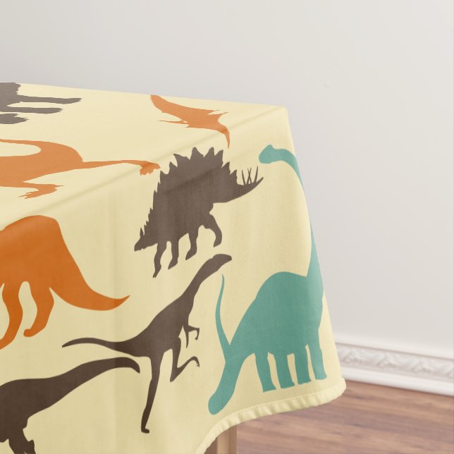 Nappe Motif de Dinosaure Silhouette (In Situ)