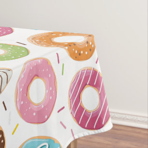 Nappe Motif de Donuts Colorés Rétro pour une Fête Amusan