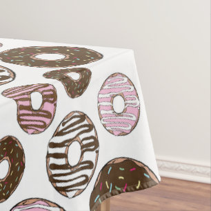 Nappe Motif De Donuts, Donuts Roses, Donuts Brown