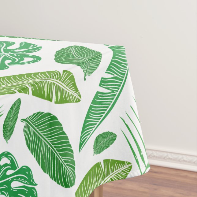 Nappe Motif de feuilles tropicales modernes (In Situ)