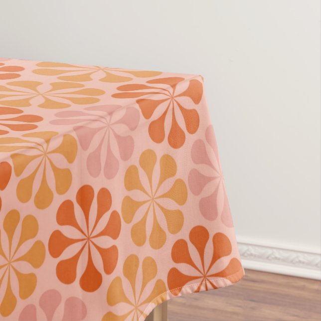 Nappe Motif de fleur moisi (rose et orange) (In Situ)