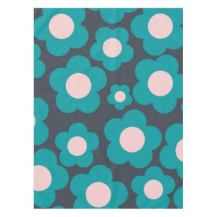 Nappe Motif de fleurs hippie rose pâle