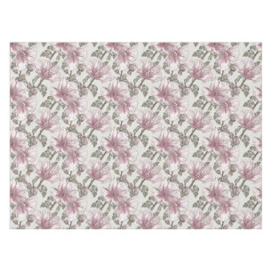 Nappe Motif de fleurs rose amorti de ketmie