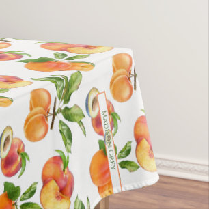 Nappe Motif de fruits mûrs, abricots et prunes