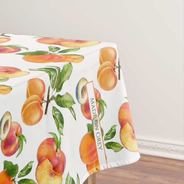 Nappe Motif de fruits mûrs, abricots et prunes (In Situ)