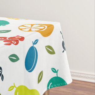 Nappe Motif de fruits, Plum, Orange, Citron, Poire, Pomm