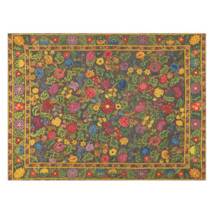 Nappe Motif de jardin botanique antique vibrant