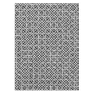 Nappe Motif de kaléidoscope noir et blanc d'art moderne