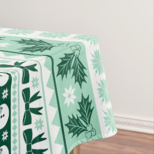 Nappe Motif de Knit moche de Noël en vert menthe
