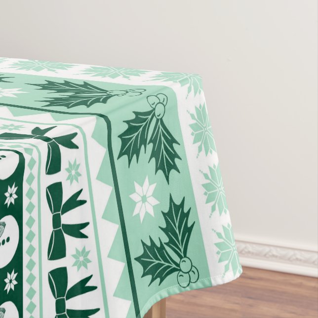 Nappe Motif de Knit moche de Noël en vert menthe (In Situ)