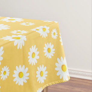 Nappe Motif de marguerites de printemps de Boho jaune