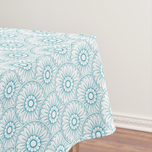 Nappe Motif de médaillon Vintage Abstrait (In Situ)