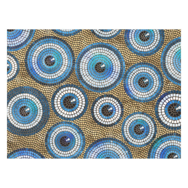 Nappe Motif de mosaïque de l'oeil maléfique (Devant (Horizontal))