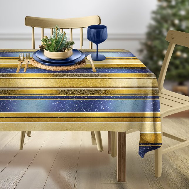 Nappe Motif de Noël Gold bleu#27 ID1009 (Créateur téléchargé)