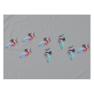 Nappe Motif de papillons exotiques bleu rose