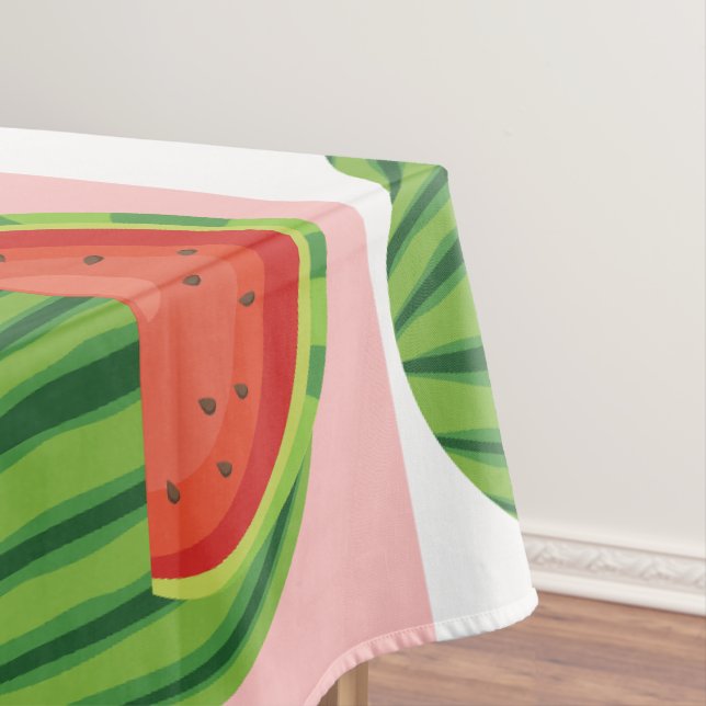 Nappe Motif de pastèque moderne rayures roses (In Situ)