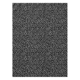 Nappe Motif de points Random Polka moderne noir et blanc