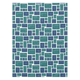 Nappe Motif de poisson bleu vert vintage