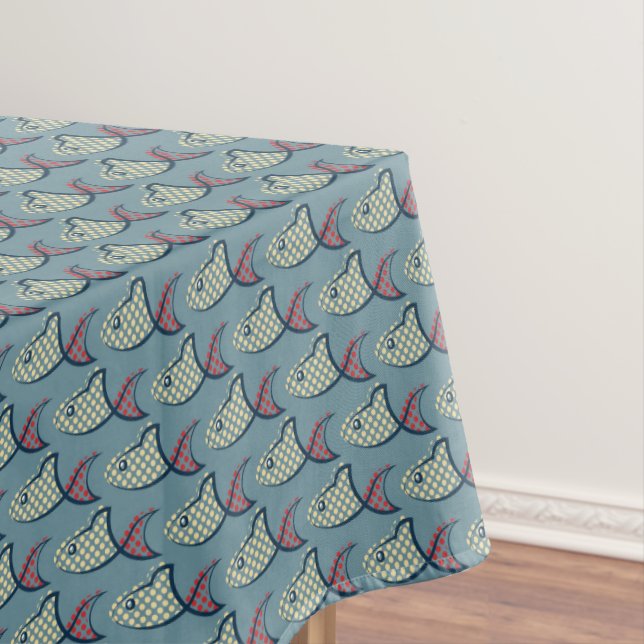 Nappe Motif de poissons de point de polka (In Situ)