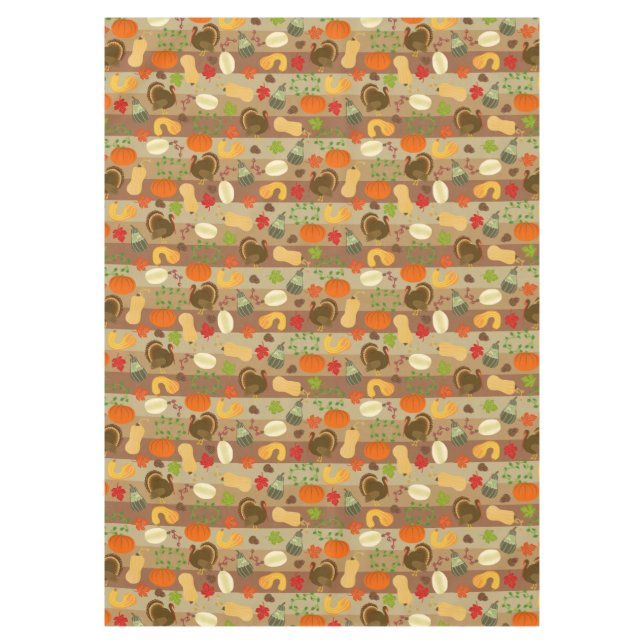 Nappe Motif de récolte d'automne de courge de la Turquie (Devant)