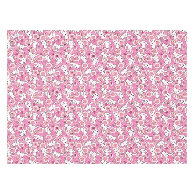 Nappe motif de rose de kawaii (Devant (Horizontal))